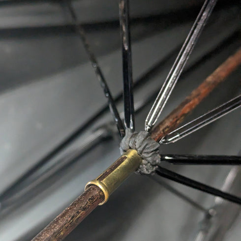 20 世紀初英國古董紳士 Buanbrella 黑色純銀雕刻手柄 93 厘米